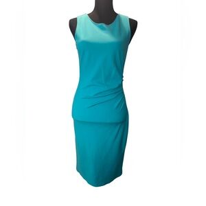 Elegant Kenneth Cole Teal Sleeveless Dress